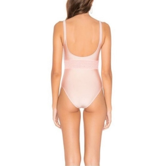 Revolve Tularosa One Piece Swim Suit Retro Pale Pink Large - Picture 2 of 10